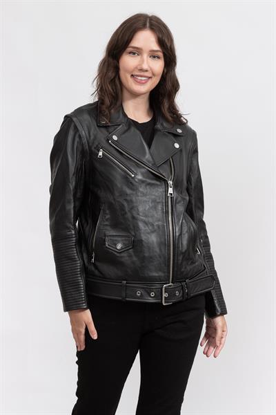 Karl Lagerfeld Leather Kadın Mont
