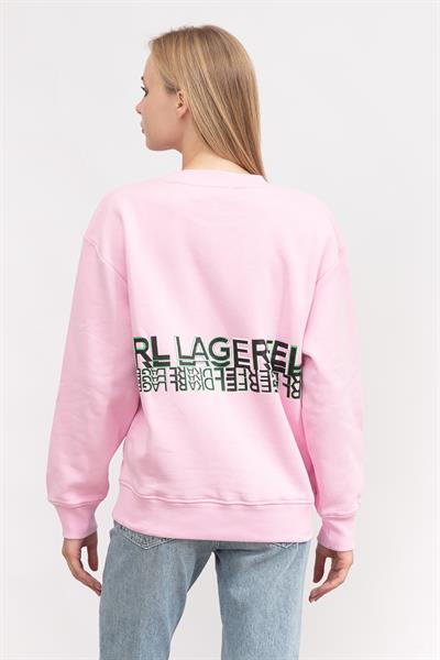 Karl Lagerfeld Logo Kadın Bisiklet Yaka Sweatshirt