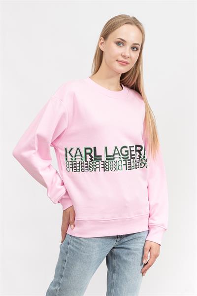 Karl Lagerfeld Logo Kadın Bisiklet Yaka Sweatshirt