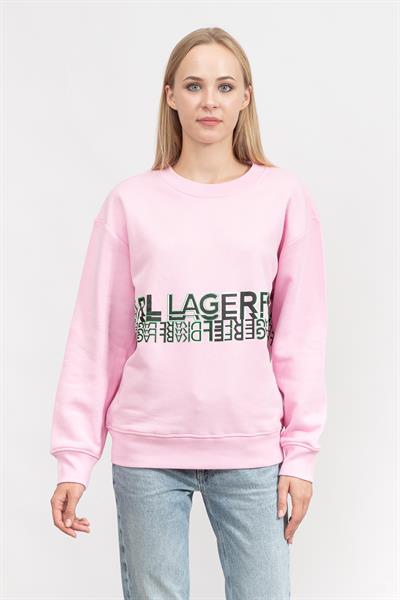 Karl Lagerfeld Logo Kadın Bisiklet Yaka Sweatshirt