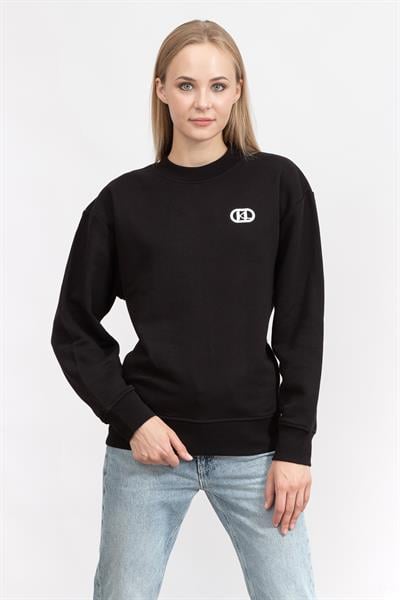 Karl Lagerfeld Logo Kadın Bisiklet Yaka Sweatshirt