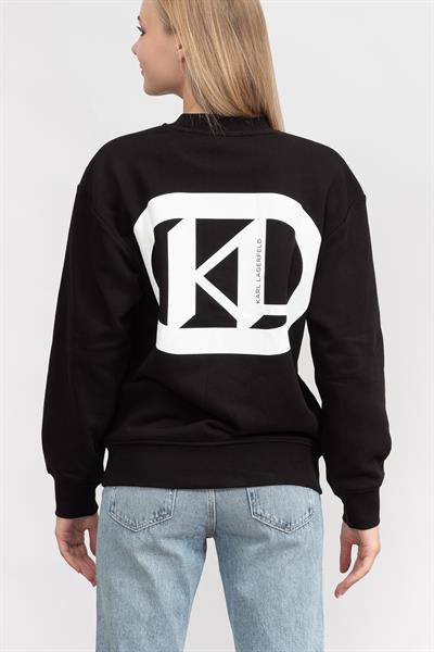 Karl Lagerfeld Logo Kadın Bisiklet Yaka Sweatshirt