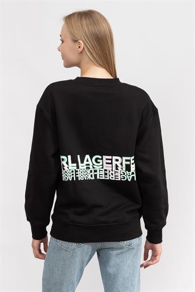 Karl Lagerfeld Logo Kadın Bisiklet Yaka Sweatshirt