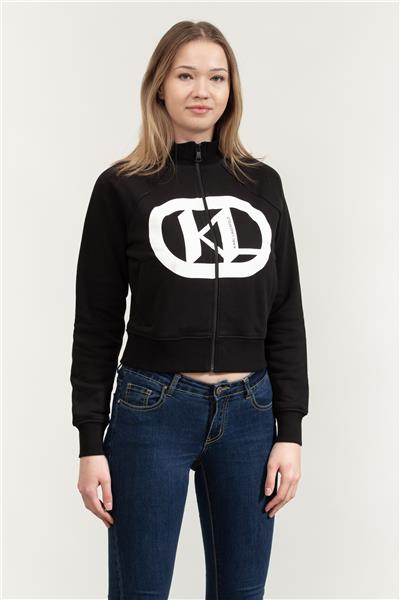Karl Lagerfeld Logo Kadın Fermuarlı Sweatshirt