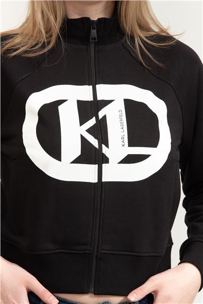 Karl Lagerfeld Logo Kadın Fermuarlı Sweatshirt