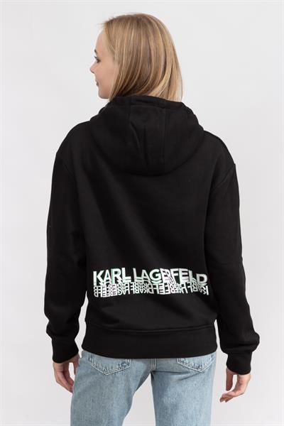 Karl Lagerfeld Logo Kadın Kapüşonlu Sweatshirt