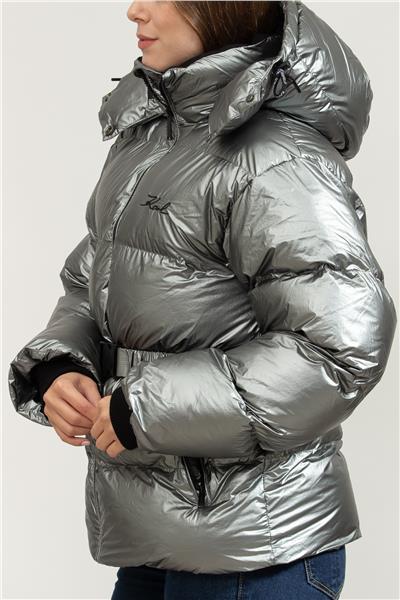 Karl Lagerfeld Metallic Puffer Kadın Şişme Mont