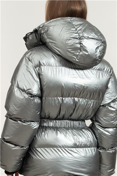 Karl Lagerfeld Metallic Puffer Kadın Şişme Mont