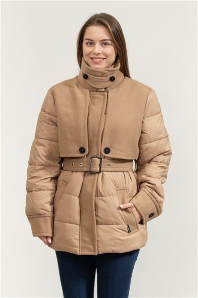 Karl Lagerfeld Mix Media Short Kadın Şişme Mont