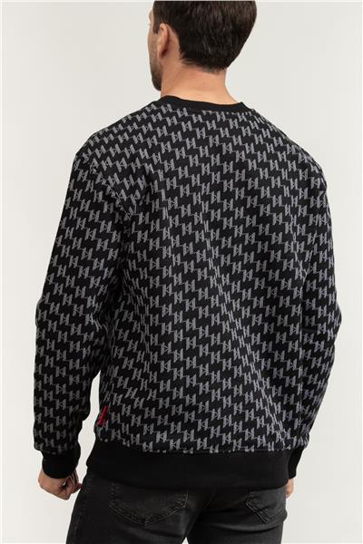 Karl Lagerfeld Monogram Erkek Bisiklet Yaka Sweatshirt