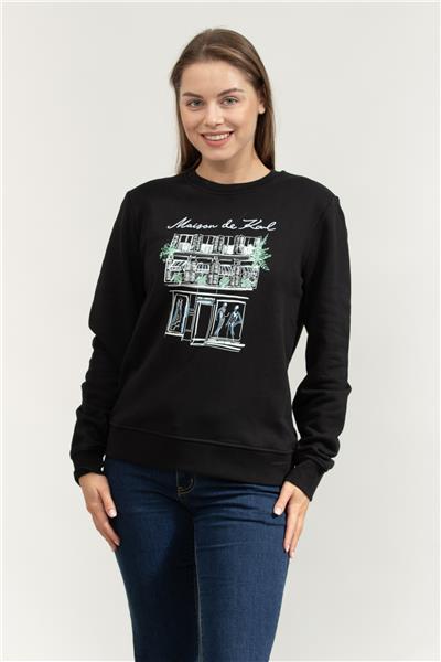Karl Lagerfeld Paris Sketch Store Kadın Bisiklet Yaka Sweatshirt