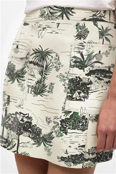 Karl Lagerfeld Printed Skirt Kadın Etek