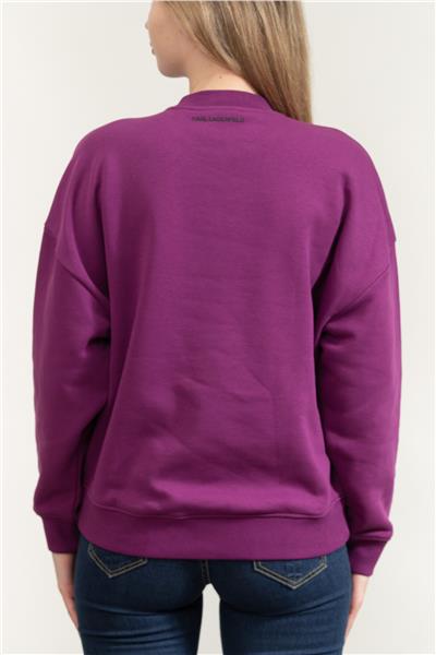 Karl Lagerfeld Rhinestone Kadın Bisiklet Yaka Sweatshirt