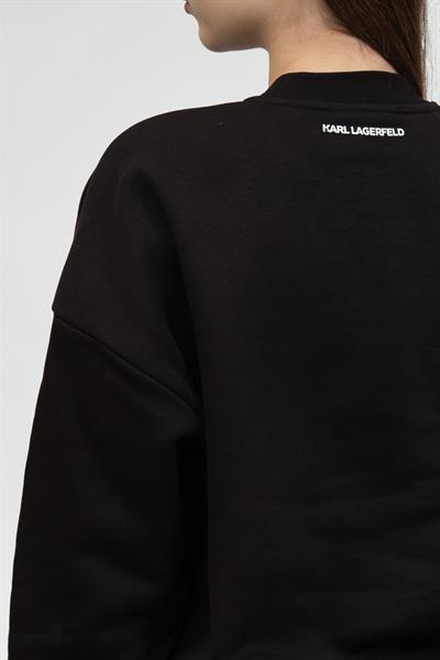 Karl Lagerfeld Rhinestone Kadın Bisiklet Yaka Sweatshirt