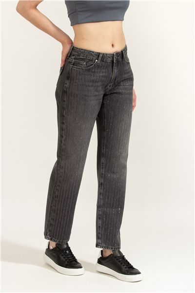 Karl Lagerfeld Rhinestone  Kadın Jean Pantolon