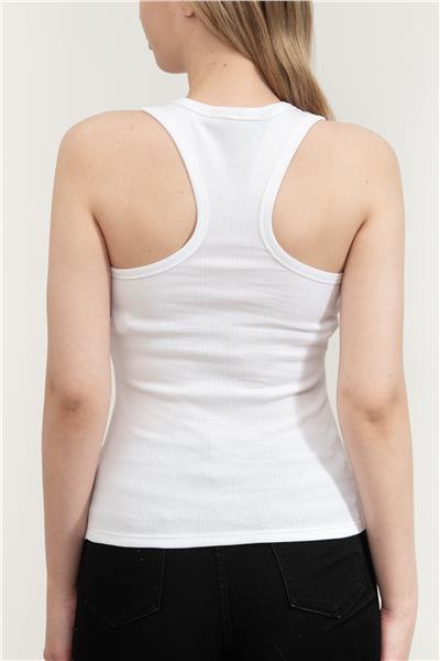 Karl Lagerfeld Ribbed Tank Top Kadın Kolsuz T-Shirt