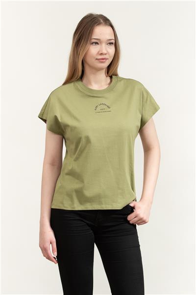 Karl Lagerfeld Rsg Glitter Relaxed Kadın Bisiklet Yaka T-Shirt