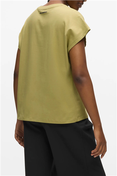 Karl Lagerfeld Rsg Glitter Relaxed Kadın Bisiklet Yaka T-Shirt Çok Renkli
