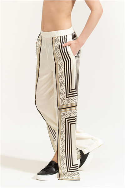 Karl Lagerfeld Scarf Print Pj Pants Kadın Pantolon Çok Renkli