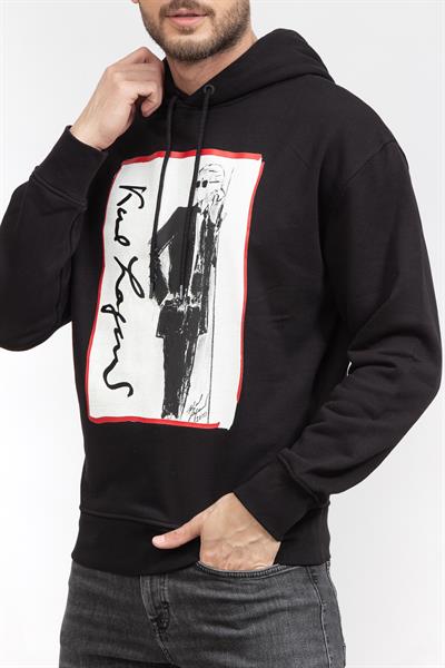 Karl Lagerfeld Series Erkek Kapüşonlu Sweatshirt