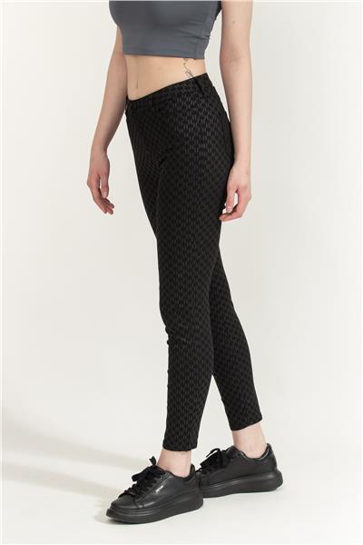 Karl Lagerfeld Shiny Monogram Kadın Jean Pantolon