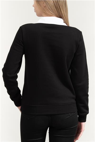 Karl Lagerfeld Signature Collar Kadın V Yaka Sweatshirt