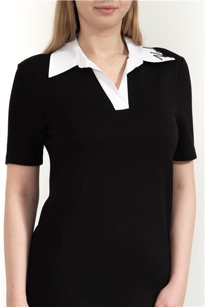 Karl Lagerfeld Signature Collar Kadın T-Shirt Elbise