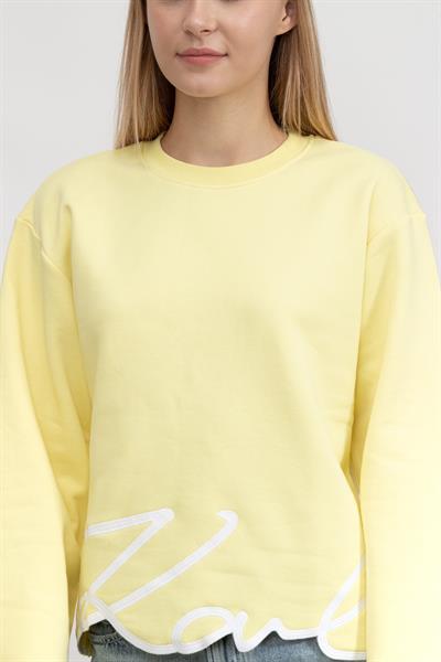 Karl Lagerfeld Signature Kadın Bisiklet Yaka Sweatshirt