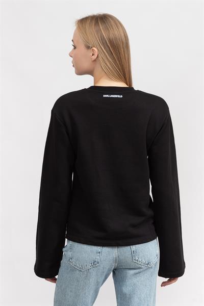 Karl Lagerfeld Signature Kadın Bisiklet Yaka Sweatshirt