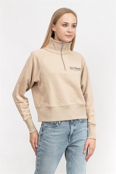 Karl Lagerfeld Signature Kadın Fermuarlı Sweatshirt