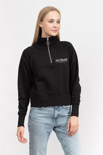 Karl Lagerfeld Signature Kadın Fermuarlı Sweatshirt