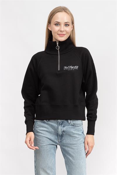 Karl Lagerfeld Signature Kadın Fermuarlı Sweatshirt