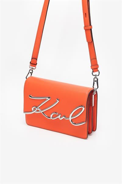 Karl Lagerfeld Signature Kadın Mini Omuz Çantası Kırmızı