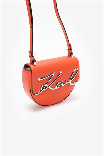 Karl Lagerfeld Signature Kadın Mini Omuz Çantası Kırmızı