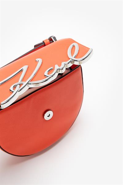 Karl Lagerfeld Signature Kadın Mini Omuz Çantası Kırmızı