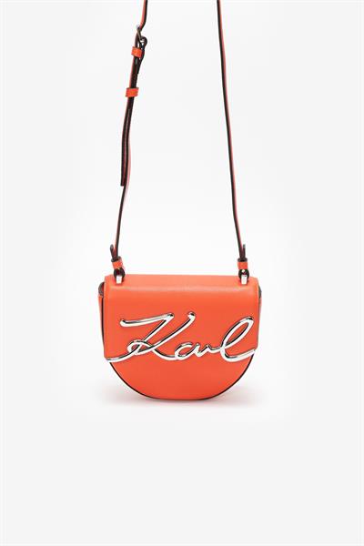 Karl Lagerfeld Signature Kadın Mini Omuz Çantası Kırmızı