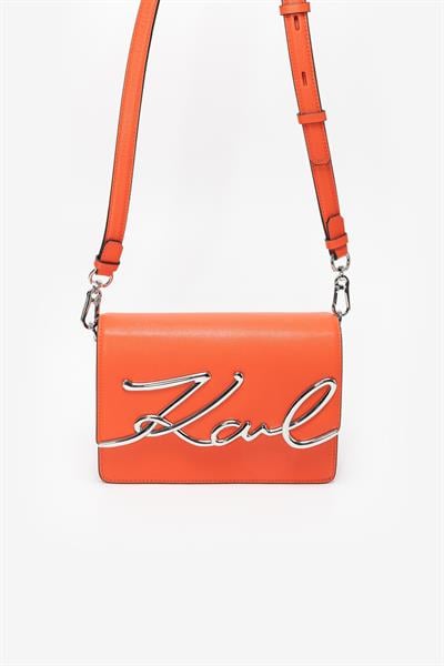 Karl Lagerfeld Signature Kadın Mini Omuz Çantası Kırmızı