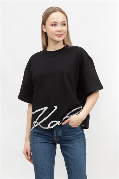 Karl Lagerfeld Sslv Kadın Bisiklet Yaka Sweatshirt