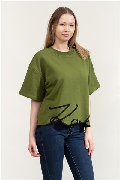 Karl Lagerfeld Sslv Kadın Bisiklet Yaka Sweatshirt