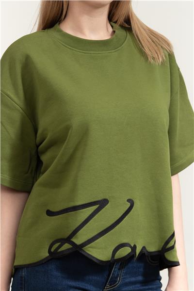 Karl Lagerfeld Sslv Kadın Bisiklet Yaka Sweatshirt