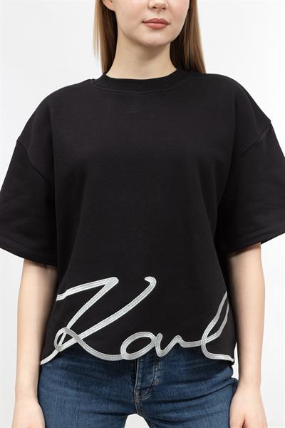 Karl Lagerfeld Sslv Kadın Bisiklet Yaka Sweatshirt