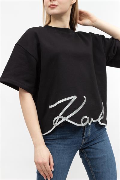 Karl Lagerfeld Sslv Kadın Bisiklet Yaka Sweatshirt