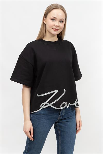 Karl Lagerfeld Sslv Kadın Bisiklet Yaka Sweatshirt