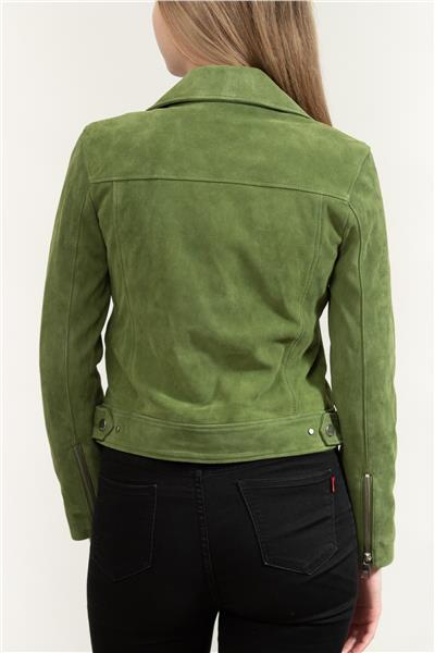 Karl Lagerfeld Suede Leather Biker Kadın Deri Mont