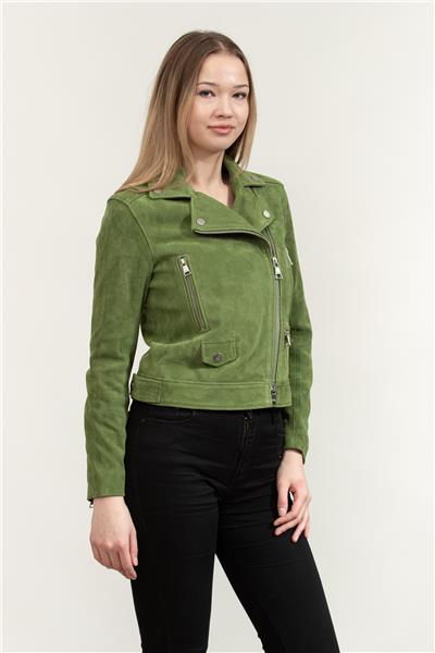 Karl Lagerfeld Suede Leather Biker Kadın Deri Mont