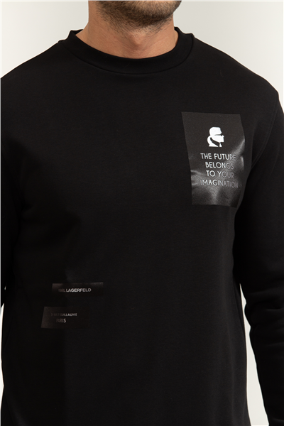 Karl Lagerfeld Sweat Crewneck Erkek Bisiklet Yaka Sweatshirt