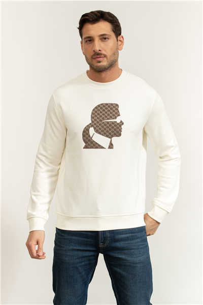 Karl Lagerfeld Sweat Crewneck Erkek Bisiklet Yaka Sweatshirt