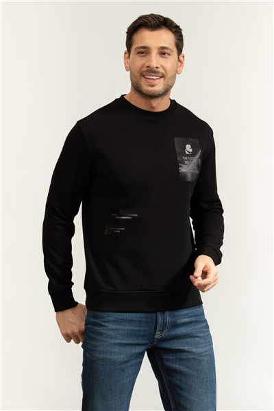 Karl Lagerfeld Sweat Crewneck Erkek Bisiklet Yaka Sweatshirt