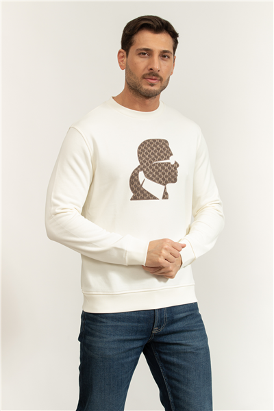 Karl Lagerfeld Sweat Crewneck Erkek Bisiklet Yaka Sweatshirt