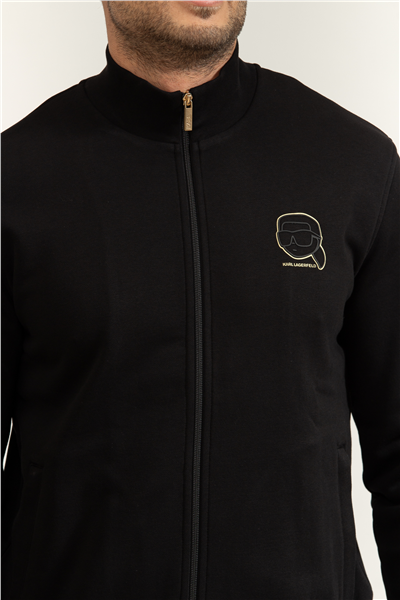 Karl Lagerfeld Sweat Zip Jacket Erkek Fermuarlı Sweatshirt